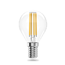 Лампа светодиодная шар 12Вт 4100К 750Лм Е14 Filament GAUSS Elementary