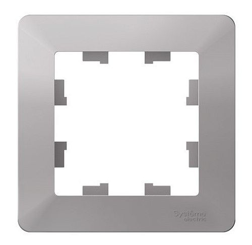 Рамка 1 пост (алюминий/дымч. черный) ATLASDESIGN AIR SE