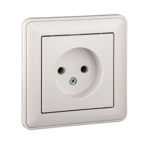 Розетка СУ без заземления в сборе (белый) W59 SE