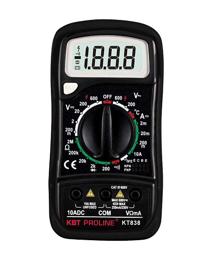 Мультиметр цифровой  KT 838 серия PROLINE (КВТ)