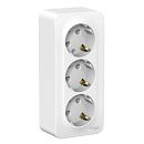 Розетка ОУ 3-я с заземлением с изолирующей пластиной (белый) BLANCA SE