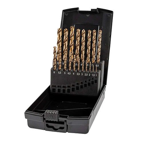 Набор сверл по металлу 1.0-10.0мм x 0.5 DIN 338 HSS-E Co5 Тип VA 5xD (19 шт) ZALTAR NEW!