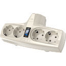 Разветвитель электрический с защитой от перегрузки 2 гнезда+2USB (белый) Pilot T ZIS