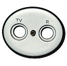 NIE 5550 РL Накладка TV/R розетки (серебряный) Tacto АВВ УЦЕНКА