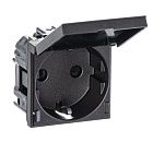 Розетка SCHUKO 2-модульная с защитными шторками с крышкой N2288.1 AN (антрацит) Zenit ABB