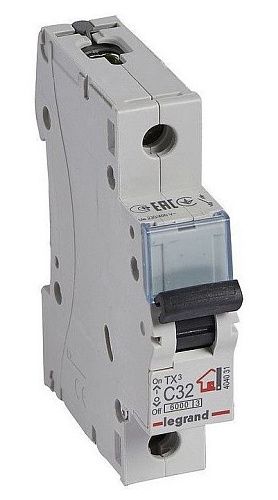 Автоматический выключатель 1п С32 6.0кА TX3 Legrand (404031)