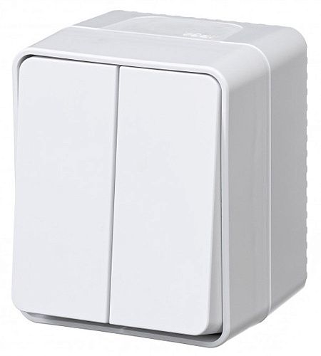 Выключатель ОУ 2кл 10АХ IP54 (белый) AtlasDesign Profi54 SE
