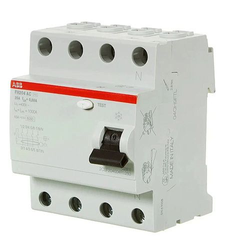 Устройство защитного отключения 4п 25А 30мА тип AC FH204 AC-25/0.03 ABB ФЛ