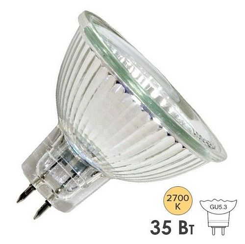 Лампа галогенная MR-16 35Вт 2700К  GU5.3 12В FOTON LIGHTING