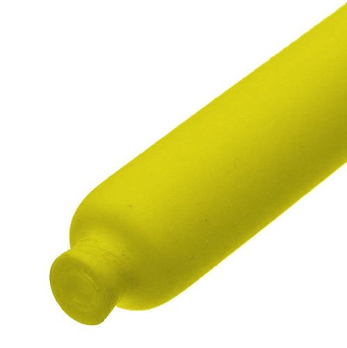 Термоусаживаемая трубка ТУТ (HF) 12/6мм (желтая) КВТ