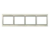 NIE 8474.1 NC Рамка 4 поста горизонтальная (никель) Olas АВВ NIE 8474.1 NC Рамка 4 поста горизонтальная (никель) Olas АВВ