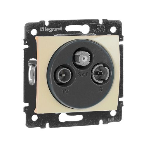 Розетка TV/FM/SAT оконечная 10дБ 2400МГц (слоновая кость) Valena Classic Legrand (774336)