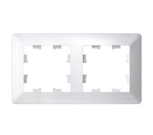 Рамка 2 поста (белый/дымч. белый) ATLASDESIGN AIR SE