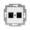 Розетка 2-я PC RJ45 категория 5e (белый) Levit ABB Розетка 2-я PC RJ45 категория 5e (белый) Levit ABB