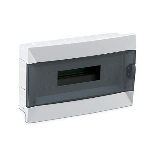 Бокс встраиваемый 16 модулей 225х357х97мм с N/PE-12/0 прозрачная дверь IP40 (белый) Makel (63016)