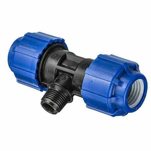 Тройник с наружней резьбой 20х1/2" РосТурПласт 11613