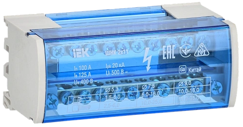 Шина "0" в корп. на динрейку (кросс-модуль) ШНК 2х11 L+PEN (ИЭК)