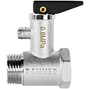 Клапан предохранительный для бойлера с ручкой спуска 1/2" ROMMER RVS-1007-008015