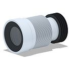 Удлинитель гибкий для унитаза выпуск 110мм 231-500мм K828 АНИ пласт