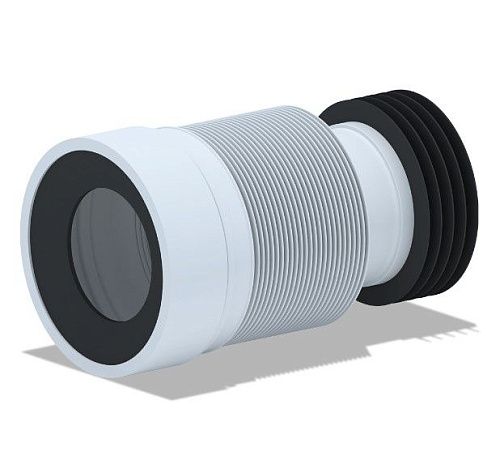 Удлинитель гибкий для унитаза выпуск 110мм 231-500мм K828 АНИ пласт