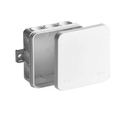 Коробка разветвительная ОУ 100х100х35мм с крышкой 12 вводов IP54 (белая) ТУСО Ruvinil