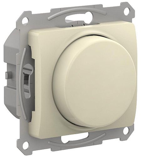 Светорегулятор (диммер) поворотно-нажимной LED RC 400Вт (бежевый) Glossa SE