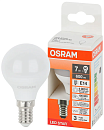 Лампа светодиодная шар LS CLP 60 7W/840 170-250V FR  E14 600lm d45x79 40000h матовый OSRAM