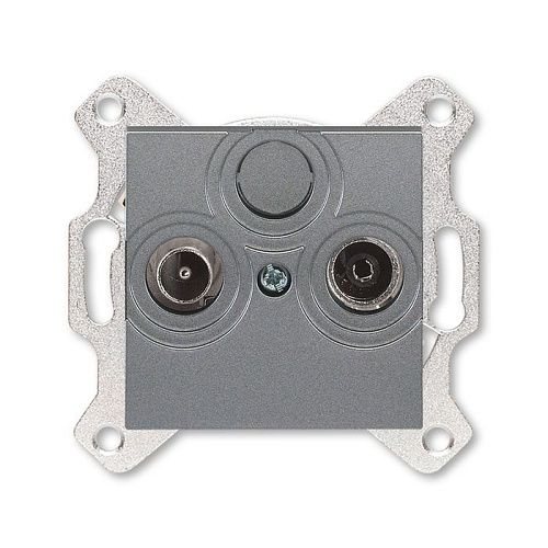 Розетка TV-R оконечная (сталь) Levit ABB