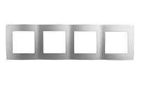 Рамка 4 поста (алюминий) Эра12 ЭРА (12-5004-03)