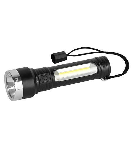 Фонарь светодиодный ручной аккумуляторный UA-501 COB+LED 5 Вт 3 режима резина 155х45х45 ЭРА