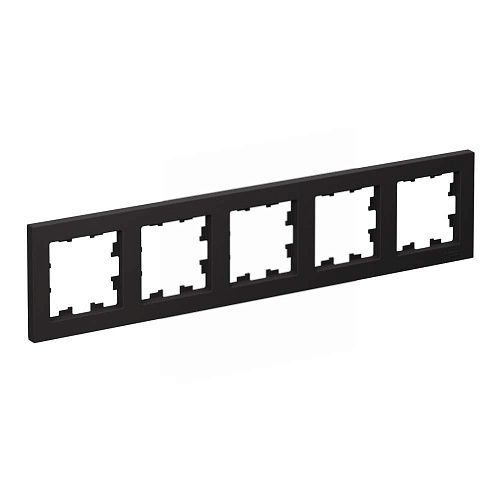 Рамка 5 постов универсальная (карбон) ATLASDESIGN SE