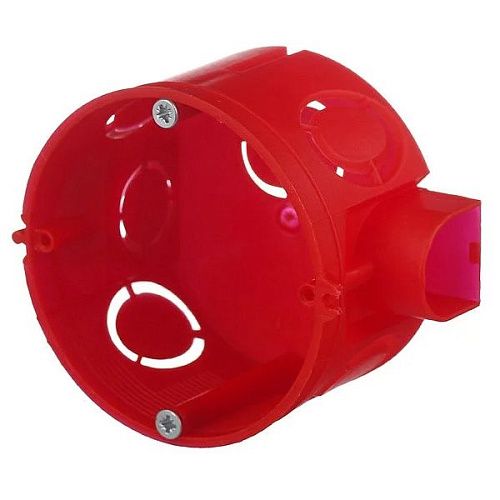 Коробка установочная для кирпичных и бетонных стен СУ Ø68мм H=42мм 1 местная с саморезами IP20 (HF) Промрукав 80-0500С