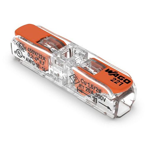 Соединитель для сращивания с рычагом термостойкий до 4мм2 221-2411 WAGO