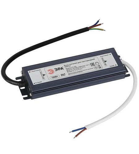 Блок питания для светодиодных лент 100Вт 12В IP67 182х52х20мм LP-LED-100W-IP67-12V-S ЭРА