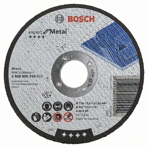 Отрезной круг по металлу 2.5х115мм Expert for Metal BOSCH (2608600318)
