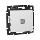 Переключатель 1кл на 2 направления с зеленой подсветкой (белый) Valena Classic Legrand/Daccord (774426)