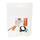 Хомут оцинкованный с резиновым уплотнением 1/2 20-24мм с гайкой М8 в комплекте со шпилькой-шурупом и дюбелем TERMA 24251