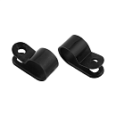 Кабельная скоба под винт 12 мм Р-образная черная (50шт/уп) REXANT 