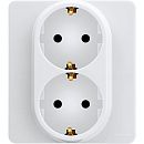 Розетка 2-я 2К+З немецкий стандарт (белый) INSPIRIA Legrand/Daccord (673750)