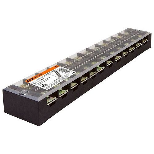 Блок зажимов контактный винтовой 12 пар 45А ТВ-4512L TDM