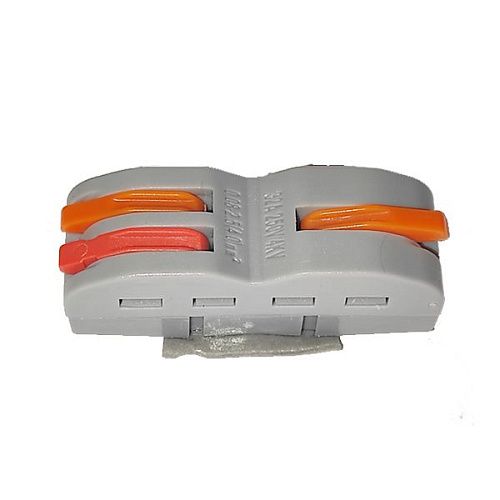 Клемма соединительная рычажковая 1 пин в середине-2 пин проходная провод 4мм2 XY 222-М-1-2 SINEYI