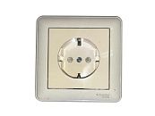 Розетка СУ с заземлением с защитными шторками в сборе (белый) W59 SE УЦЕНКА