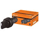 Переключатель SB7-CD33 3-х позиционный с фиксацией короткая ручка Ø22м 2НО черный TDM