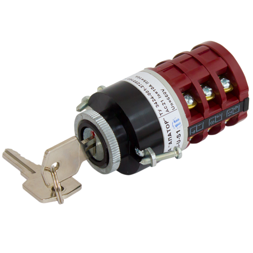 Переключатель кулачковый (пакетный) 4G 10-10-US12 специального исполнения 10А сх.10 ключ (0-1) IP20 АПАТОР