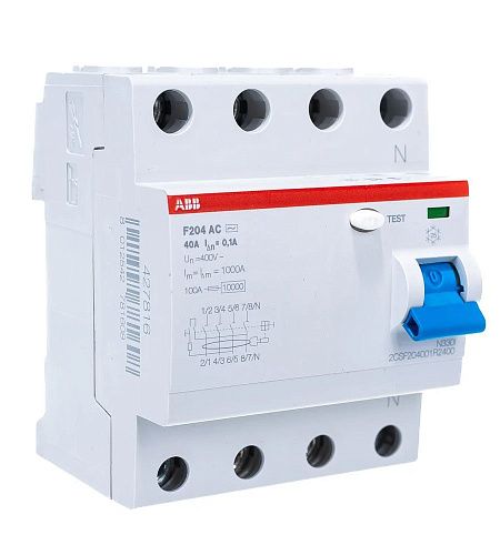 Устройство защитного отключения 4п 40А 100мА тип AC F204 AC-40/0.1 ABB ФЛ