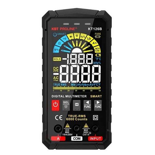 Мультиметр цифровой  KT 126В с True RMS ЖК-дисп. 3.16’’серия PROLINE (КВТ)