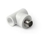 Тройник PP-R комбинированный НР 20-1/2" (белый) PROAQUA