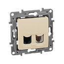 Розетка 2-я RJ11+RJ45 категория 5e UTP (слоновая кость) Etika Legrand/Daccord/ИЭК (672352) Розетка 2-я RJ11+RJ45 категория 5e UTP (слоновая кость) Etika Legrand/Daccord/ИЭК (672352)
