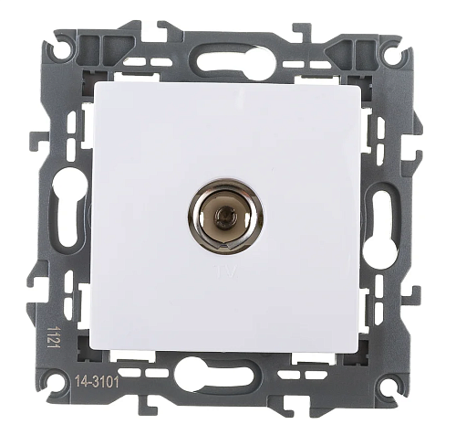 Розетка ТВ (белый) Elegance ЭРА 14-3101-01