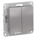 Выключатель 2кл схема 5 10АХ IP44 (алюминий) ATLASDESIGN AQUA SE